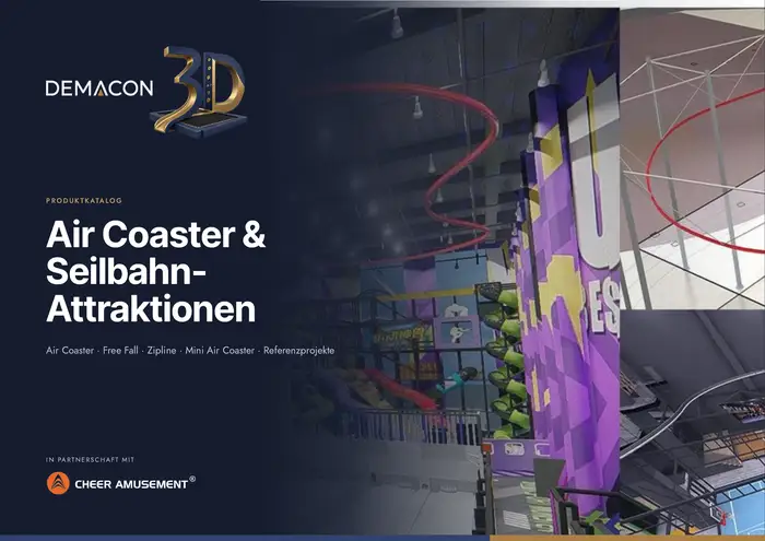 Titelseite des Katalogs Air Coaster & Seilbahn