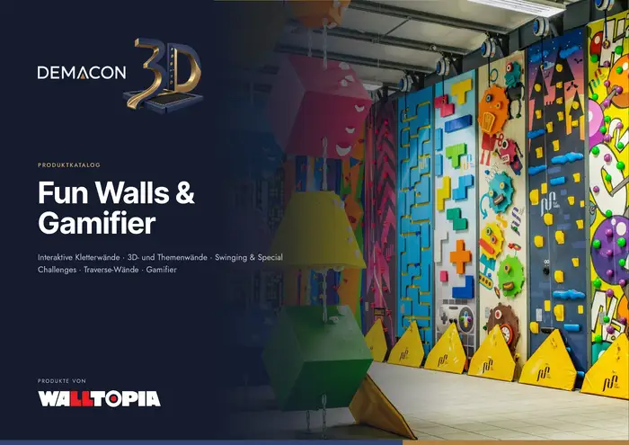 Titelseite des Katalogs Fun Walls & Gamifier