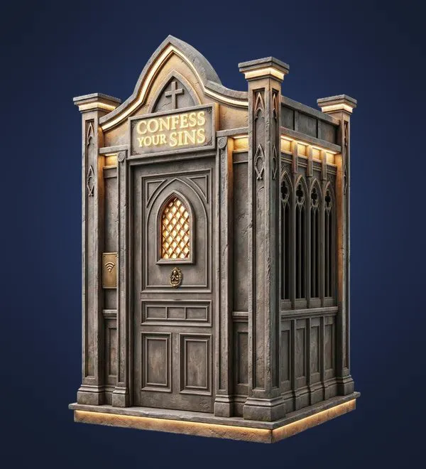 Escape-Arcade-Kabine im Thema Confession Booth