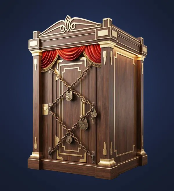 Escape-Arcade-Kabine im Thema Magician’s Trapped Illusion Box
