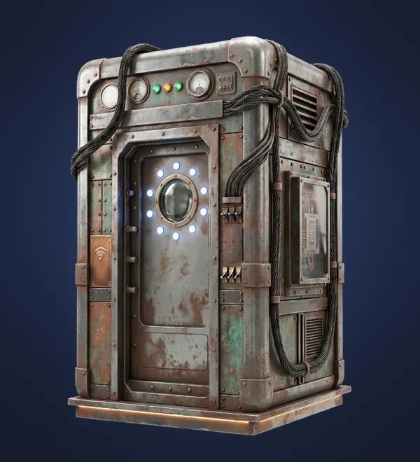 Escape-Arcade-Kabine im Thema Time-Traveler’s Capsule